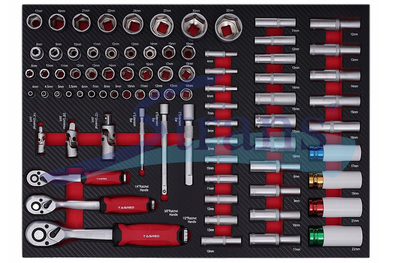 Шафа-Візок З Комплектом Інструментів Tagred 298Шт 7 Шухляд 1120